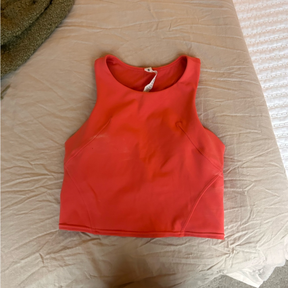 Lululemon razor back tank, size 6, orange/pink color